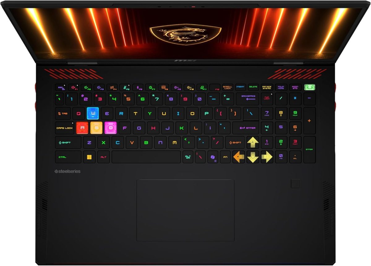 ⁦MSI Raider 18 HX AI A2XWJG-445CA 18" QHD+ 240Hz Gaming Laptop, Intel Core U9-285HX, RTX 5090, 64GB (32GB*2) DDR5 6400MHz Memory, 2TB Gen 5x4 NVMe PCIe SSD, Windows 11 Home⁩ - الصورة ⁦9⁩