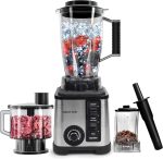 Ponicozy 3 in 1 Full Size Blender - 9500W Electric High Speed 15 Speed Countertop Smoothie Maker With 3L Bowl, 1.5L Chopper, 0.5L Grinder for Smoothie, Milkshake, Puree