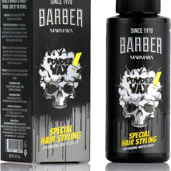 BARBER MARMARA Hair Powder 20gr | Matt Effect Styling for Women & Men | Volume & Modeling | Barber Shop Matte Look
