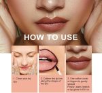 ⁦SWIUKPHE Peel Off Lip Liner Tattoo, Lip Stain Peel Off, Non-stick Cup Liquid Lip Liner Matte Finish Lip Makeup, Long Lasting Waterproof (Light Brown, 2Pcs)⁩ - الصورة ⁦3⁩