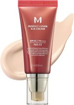 Missha M Perfect Cover BB Cream SPF 42 PA+++ (13 Bright Beige), Amazon Code Verified for Authenticity, 50ml, Concealing Blemishes, dark circles, UV Protection