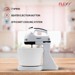 ⁦FLEXY® Germany Turbo 7 Speed 250W Hand Mixer With 2 Beaters, 2 Dough Hooks And 2L Bowl - 2 Years Warranty⁩ - الصورة ⁦4⁩