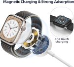 ⁦Vertebraid USB C Watch Charger Cable Compatible for Apple Watch: Magnetic Charger Cable Compatible with iWatch Series 10/9/8/7/6/5/4/3/2/1/SE/SE2, Travel Type C Charging Cord, 4.9ft⁩ - الصورة ⁦4⁩