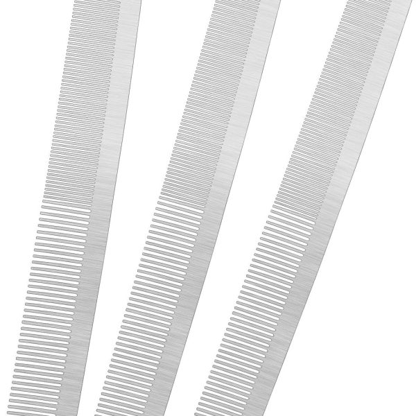 Professional Stainless Steel Hair Cutting Combs, Fine-Tooth Detangler, Set of 3, can help to comb your hair easily, allowing your hair to become smooth and not easy to be knotted