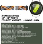 ⁦XMUXI 20mm Braided Watch Straps Compatible with Samsung Galaxy Watch 7 Galaxy watch 6 Classic Strap/Galaxy Watch 5/Watch 4 Nylon Solo Loop Replacement Watch Band for Amazfit GTS 4,Venu Sq⁩ - الصورة ⁦4⁩