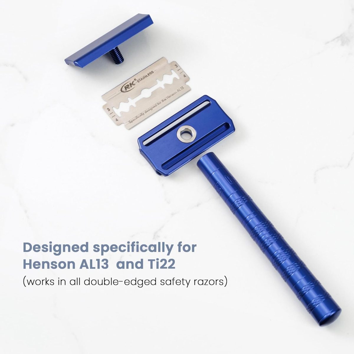 ⁦Henson Shaving RK Double Edge Razor Blade - 100 pack - designed for the AL13 (100)⁩ - الصورة ⁦3⁩
