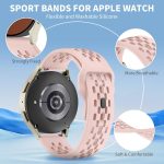 ⁦VEMIGON Breathable Bands Compatible with Samsung Galaxy Watch 7/6/5/4 Band 40mm 44mm/Galaxy Watch 6/4 Classic 47mm 43mm 46mm 42mm/Watch 5 pro 45mm, 20mm Silicone Sport Replacement Strap⁩ - الصورة ⁦3⁩