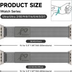 ⁦EURCRBU Compatible with Apple Watch strap 42mm 44mm 45mm 49mm band, soft nylon woven Velcro adjustable sports strap, suitable for Watch Ultra/Ultra 2 series 9 8 7 6 5 4 3 2 1 SE⁩ - الصورة ⁦2⁩
