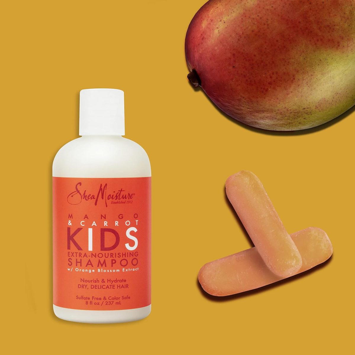 ⁦Shea Moisture Mango & Carrot Kids Extra Nourishing Shampoo, 8oz⁩ - الصورة ⁦10⁩