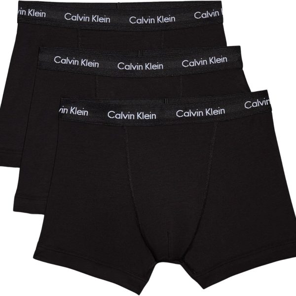 Calvin Klein Mens Medium Rise Trunk Boxer Shorts(Pack of 3) (pack of 3)