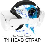 ⁦SUIMUMU Compatible with Oculus Quest 2 Head Strap VR Accessories Replacement for Meta Quest 2 Comfort Soft Headband Adjustable Size Elite Strap⁩ - الصورة ⁦6⁩
