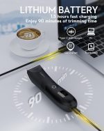 ⁦Body Trimmer Men, Kibiy Pubic Ball Hair Trimmer for Men with 2 Ceramic Blade, USB-C Rechargeable Body Shaver Electric Razor, IPX7 Waterproof, Wet Dry Use⁩ - الصورة ⁦7⁩