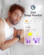 ⁦AGPTEK Smartwatch, 1.3 Inch Round Smart Watches for Men, Exercise and Sleep Tracking, IP68 Waterproof⁩ - الصورة ⁦6⁩