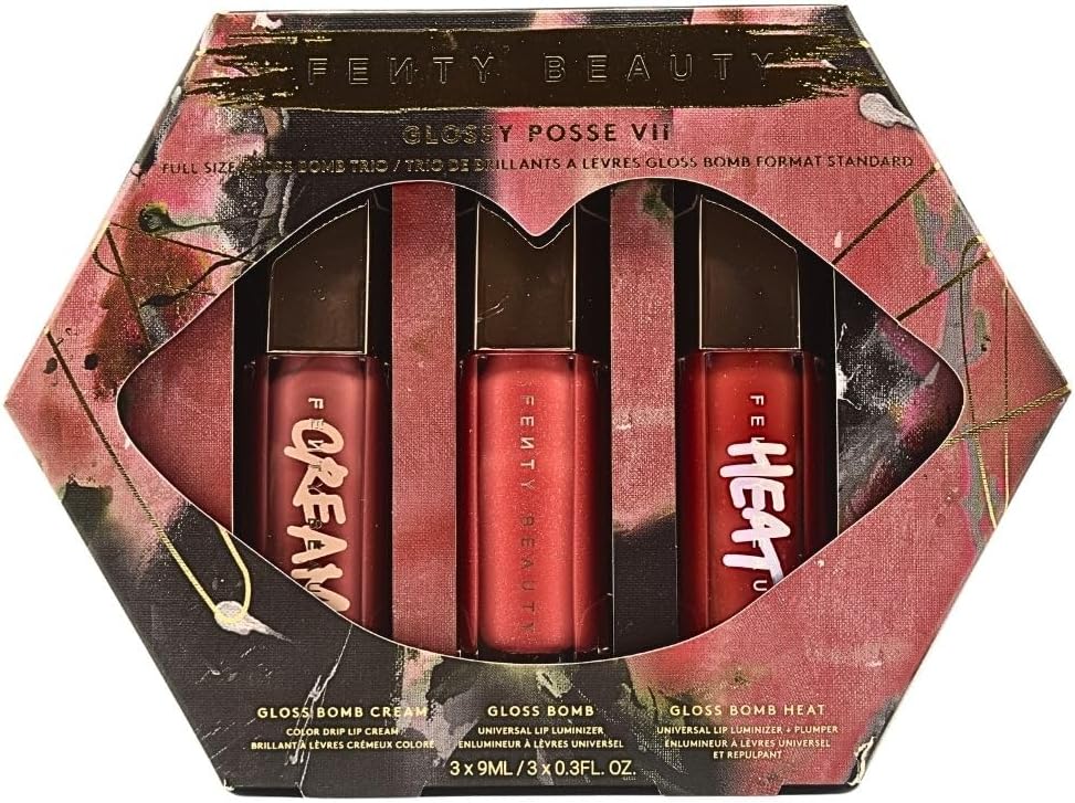 fenty Beauty by Rihanna Glossy Posse VII Full-Size Gloss Bomb Trio