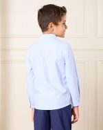 ⁦REDTAG Boys Blue Long Sleeve Oxford Shirt⁩ - الصورة ⁦3⁩