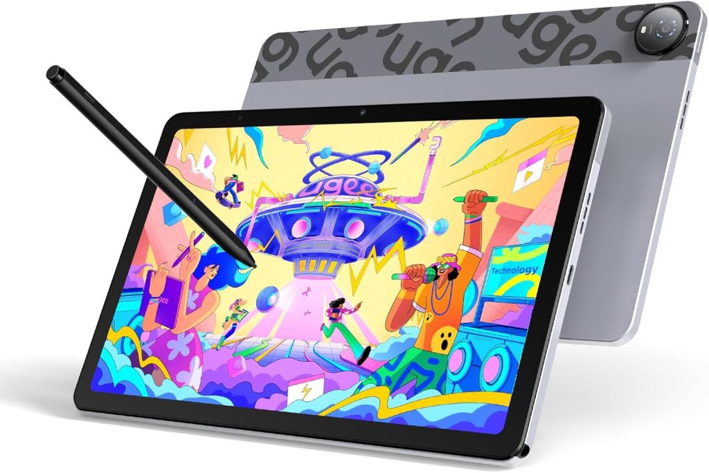 UGEE Pad Drawing Tablet No Computer Needed,6GB+128GB Fun Drawing Pad 2K Ultra HD with Full-Laminated Screen,Android 14 Tablet Drawing Stand for 7000mAh+18W Battery,Standalone Tablet 10.36