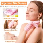 ⁦ECVV 12 Pairs Exfoliating Bath Gloves,Made of 100% NYLON, 12 Colors Double Sided Exfoliating Gloves for Beauty Spa Massage Skin Shower Scrubber Bathing Accessories | RANDOM COLOR |⁩ - الصورة ⁦3⁩
