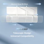 ⁦Gorgeskid Wind Deflector Adjustable Air Conditioner Deflector - Universal Fit, No-Drill Mount, Stops Direct Blowing for Baby/Elderly/Pregnancy, Summer & Winter Use, White ABS Panel (56-92cm)⁩ - الصورة ⁦8⁩