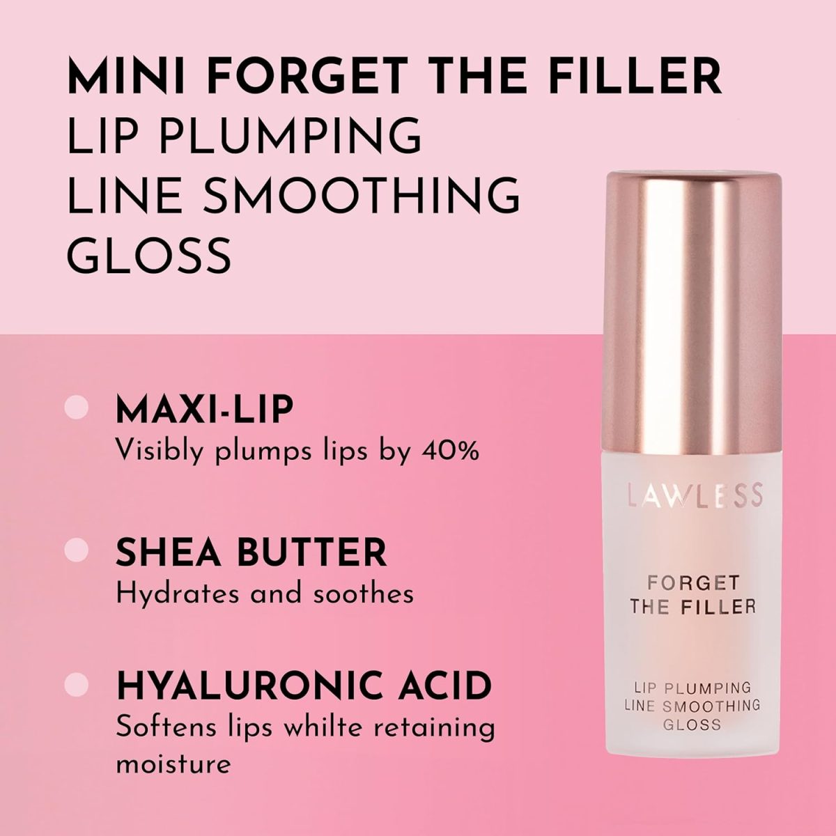 ⁦Lawless Women's Mini Rosy Outlook Lip Plumper, Rosy, 0.058 oz⁩ - الصورة ⁦2⁩