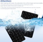 ⁦EKIND 2PCS Silicone Suction Cup Phone Holder, Silicon Adhesive Phone Grip,28 & 42 Double-Sided Sticky Grip, Hands-Free Phone Stand for Mirror, Window, Desk for Selfies, Video Calls(Black)⁩ - الصورة ⁦5⁩