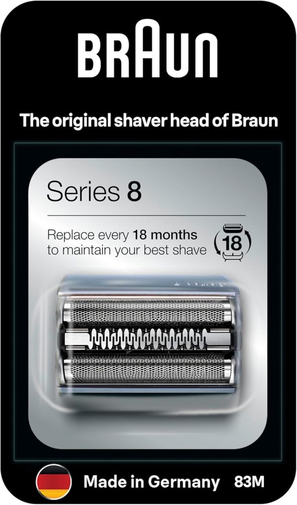 Braun Series 8 83M Electric Shaver Head Replacement - Silver Compatible With