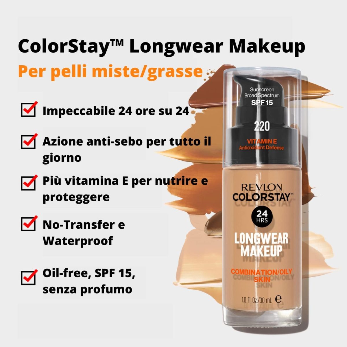⁦Revlon ColorStay Makeup Combi/Oily Skin Ivory 110⁩ - الصورة ⁦3⁩