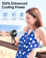 ⁦SWEETFULL Portable Misting Fan - 180 Foldable Handheld Personal Fan with Mist Spray, 3 Speeds, 30ml Water Tank, USB Rechargeable for Travel, Outdoors, Makeup, Camping, Home, and Office Use⁩ - الصورة ⁦2⁩