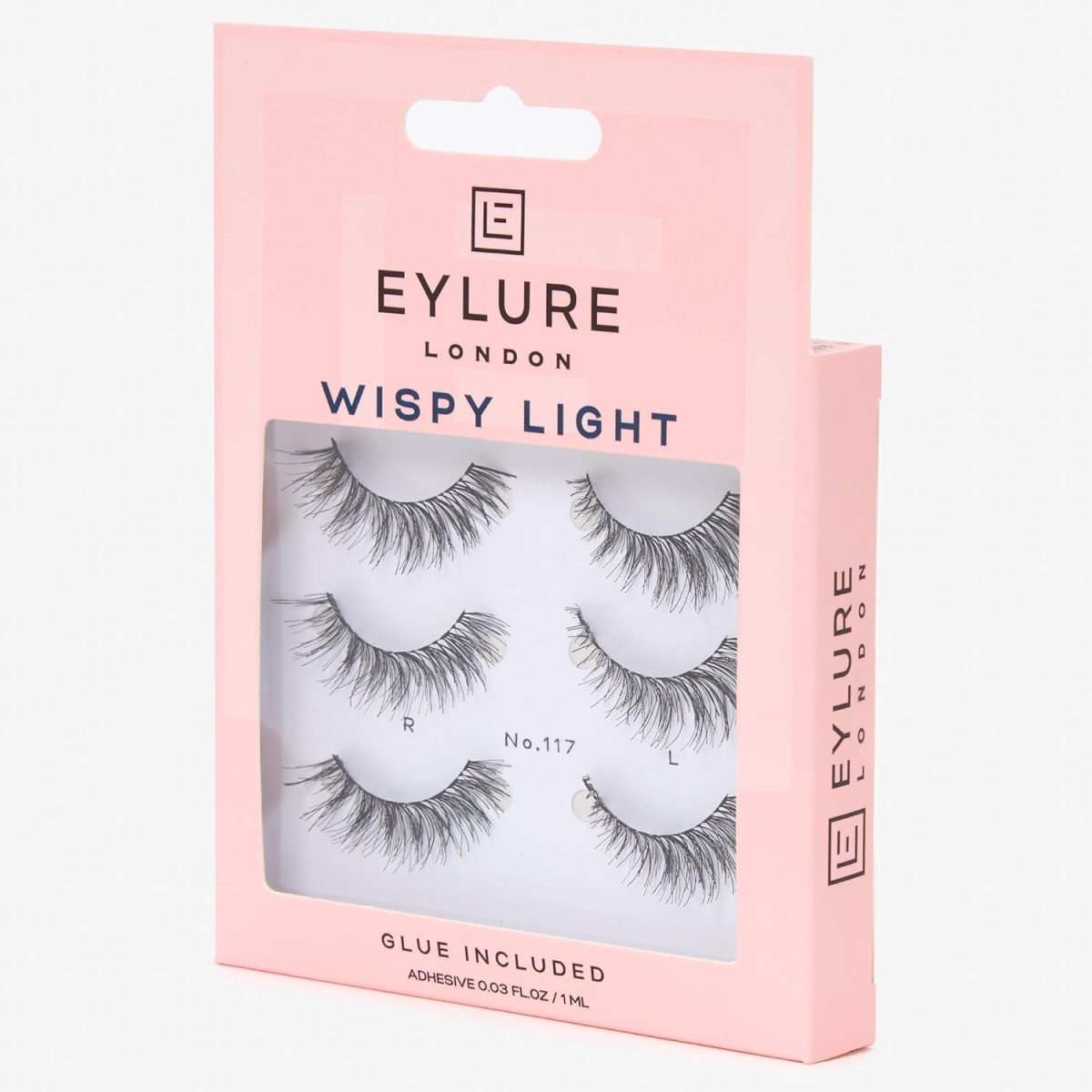 ⁦Eylure Texture False Lash, Style No. 117, Reusable, Adhesive Included, 3 Pair⁩ - الصورة ⁦3⁩