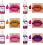 ⁦BONNIE CHOICE 12 Colors Liquid Lip Gloss Pigment Set, DIY Lipstick Liquid Pigment Set for Making Lip Gloss, DIY Lip Gloss Pigment Cosmetic Dye, Edible Coloring Pure Plant Pigment for Lip Gloss Base⁩ - الصورة ⁦2⁩