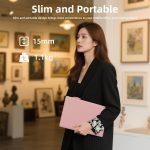 ⁦PONKLOIE Laptop Computer, 14" Windows Laptops 8GB RAM DDR4 128GB SSD Storage, Pink Laptop Celeron N4000 Processors, HD Screen Display Windows 11 for School Students Business (Pink-14“-Z141)⁩ - الصورة ⁦5⁩