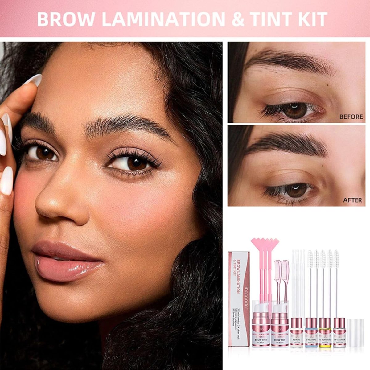 ⁦Eacam Brow lamination & tint kit DIY Eyebrows Lifting Styling Kit for Beautiful Eyebrows Long-lasting⁩ - الصورة ⁦4⁩