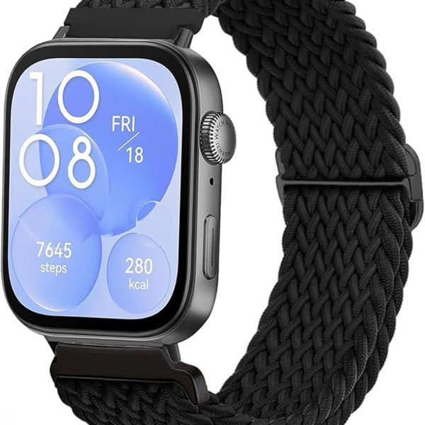 Arshany Replacecment Band Compatible with Huawei Watch Fit 3 for Women Men, Adjustable Braided Bands Straps Elastics Sport Wristband Nylon Band for Huawei Watch Fit 3 Strap