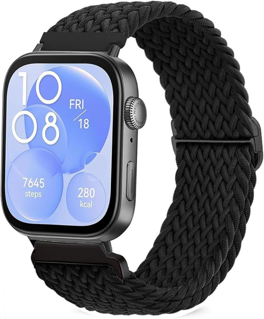 Arshany Replacecment Band Compatible with Huawei Watch Fit 3 for Women Men, Adjustable Braided Bands Straps Elastics Sport Wristband Nylon Band for Huawei Watch Fit 3 Strap