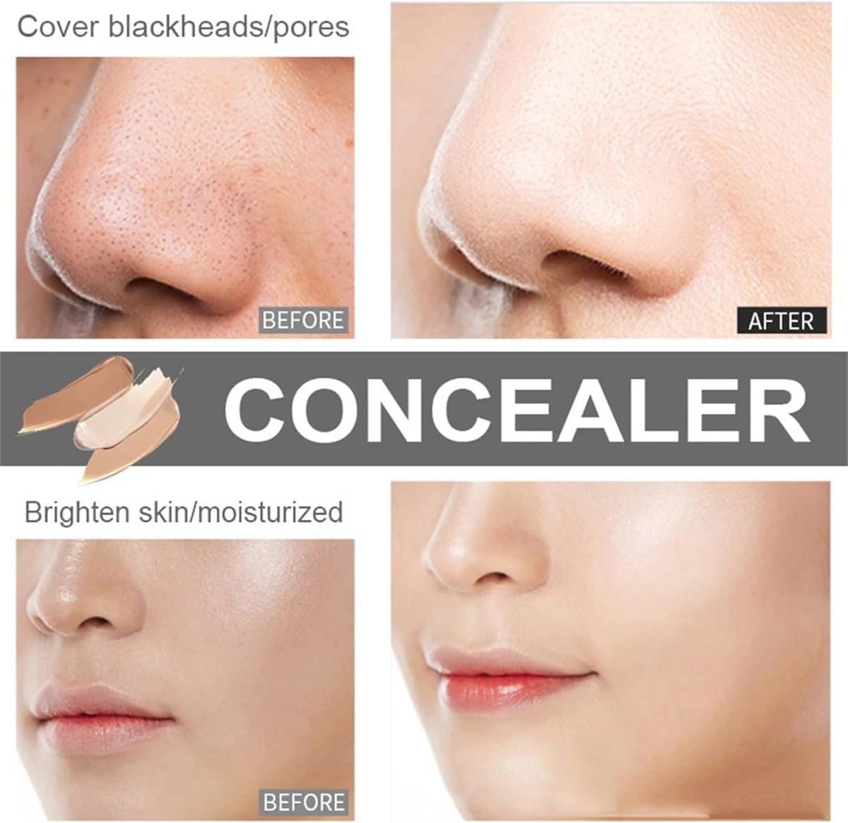 ⁦Azonee Color Changing Liquid Foundation for Mature Skin - Full Coverage, All Day Flawless, Long-Lasting Makeup Base (Ivory)⁩ - الصورة ⁦3⁩