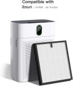 ⁦ibsun Air Filter H13 Ture HEPA Filter Suitable HY486 Air Purifier for Dust, Pet Dander, Smoke, Pollen for Bedroom and Office, Standard Version, 2 Pack⁩ - الصورة ⁦3⁩