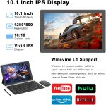 ⁦Android 15 Tablet, 10 inch 18GB RAM 128GB ROM, 2.0Ghz Quad-core Processor Tablet, 1280*800 IPS Touch Screen, 2.4G/5G WiFi, 2 in 1 Tablets with Keyboard, Case, Mouse, Stylus, 6000mAh Battery 8MP Camera⁩ - الصورة ⁦5⁩