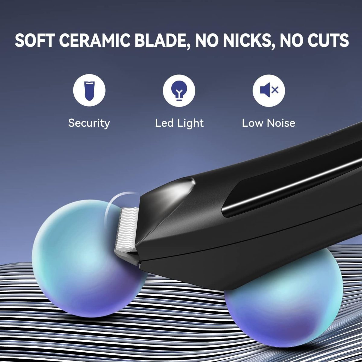 ⁦MAKINGTEC Electric Groin Body Hair Trimmer Ball Trimmer for Men USB Recharge Dock Cordless Use Fully Waterproof Replaceable Ceramic Blade Pubic Hair Trimmer Body Groomer Kit for Men⁩ - الصورة ⁦3⁩