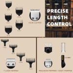 ⁦Ufree Beard Trimmer for Men, Electric Razor Shaver, Cordless Hair Clipper Shaving Kit for Mustache Body Nose Ear Hair Facial, Adjustable Beard Grooming Kit Birthday Gifts for Men⁩ - الصورة ⁦7⁩