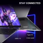 ⁦Laptop Gaming 16inch 2.5K IPS, Laptop Computer 16GB DDR5 1TB SSD AMD Ryzen 7 7840HS Processor(Up to 5.1GHz), Traditional Laptop PC Wifi6 BT5.2 USB3.1*3 HDMI*1 Audio Port*1 Cooling System For Games⁩ - الصورة ⁦4⁩
