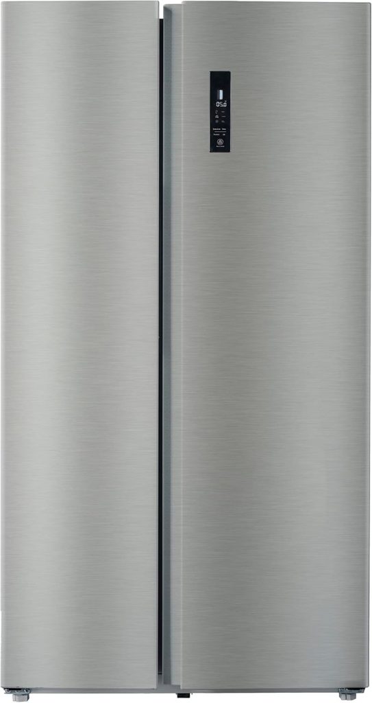 Super General 662 Liter 22 Cubic Feet Side By Side Refrigerator With Inverter Compressor, Model No KSGR895SBS with 2 Years Warranty, Silver/Inox.