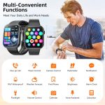 ⁦Hwagol Smart Watch (Answer/Make Call) 1.85inch Fitness Tracker, DIY Dials/Pedometer/Calories/Multiple Sport Modes/Voice Assistant, Smart Watches for Men Women Android iOS Phones⁩ - الصورة ⁦6⁩