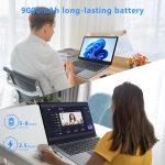 ⁦16 Inch Laptop, Portable Laptop with 6GB DDR and 64GB SSD,Expandable to 1TB.Quad Core Pentium Processor up to 2.64GHz.Mini HDMI.Dual Band WiFi. Webcam. Thin Laptops⁩ - الصورة ⁦7⁩