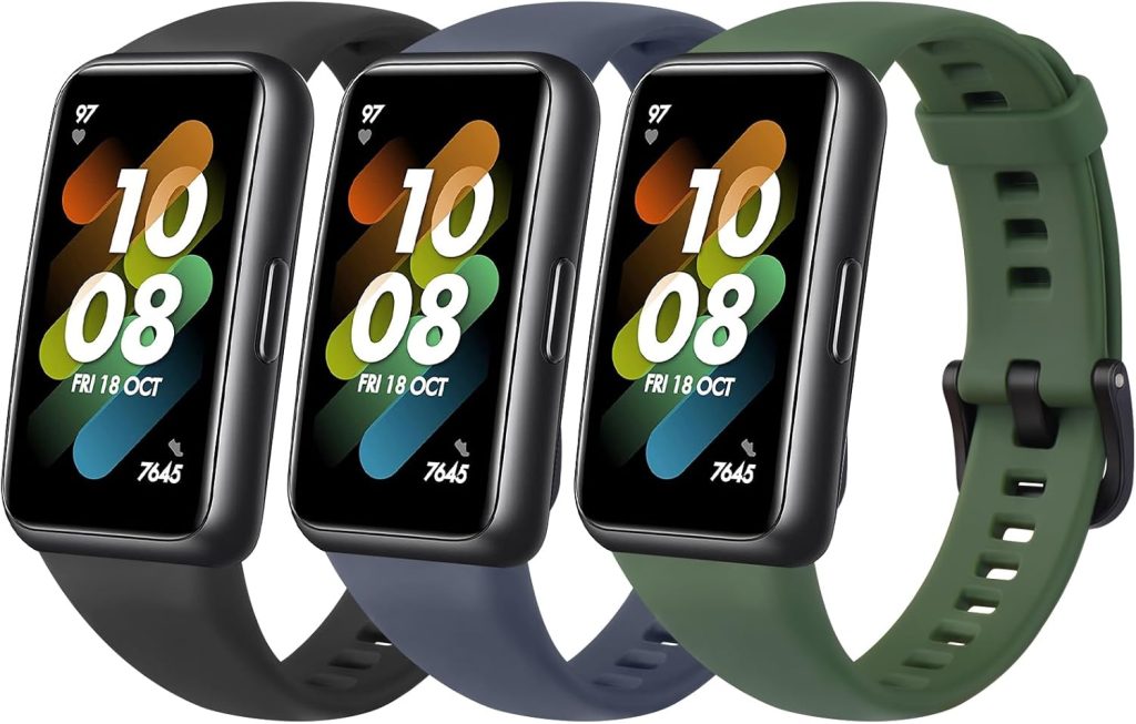 Silicone Band for Huawei Band 7 Strap,waterproof breathable sports strap for Huawei Band 7 for Woman Man