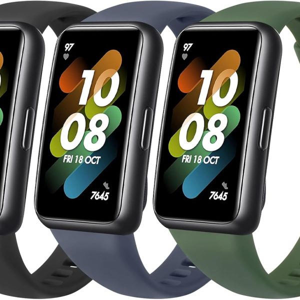 Silicone Band for Huawei Band 7 Strap,waterproof breathable sports strap for Huawei Band 7 for Woman Man