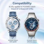 ⁦[3Pack] for Huawei Watch GT5 Pro /GT5 46mm Tempered Glass Screen Protector, HD Clear watch Screen Protector Film for Huawei Watch GT5 Pro 46mm/ GT5 46mm (GT5 Pro 46mm)⁩ - الصورة ⁦2⁩