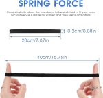 ⁦4 Pieces Thick Non-Slip Elastic Sport Headbands Hair Headbands for Women and Men (E)⁩ - الصورة ⁦3⁩