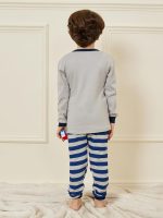 ⁦Styli Boys Dinosaur Printed T-Shirt & Pyjama Set⁩ - الصورة ⁦5⁩