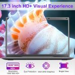⁦2025 Laptop 17 17.3 Inch HD+ for Students and Business, 16GB DDR5 RAM, 1TB SSD, Intel 4-Core N100(Beat to i3-1115G4, Up to 3.4GHz), Backlit Keyboard, Fingerprint, Type-C, MS Office, Windows 11 Pro⁩ - الصورة ⁦2⁩