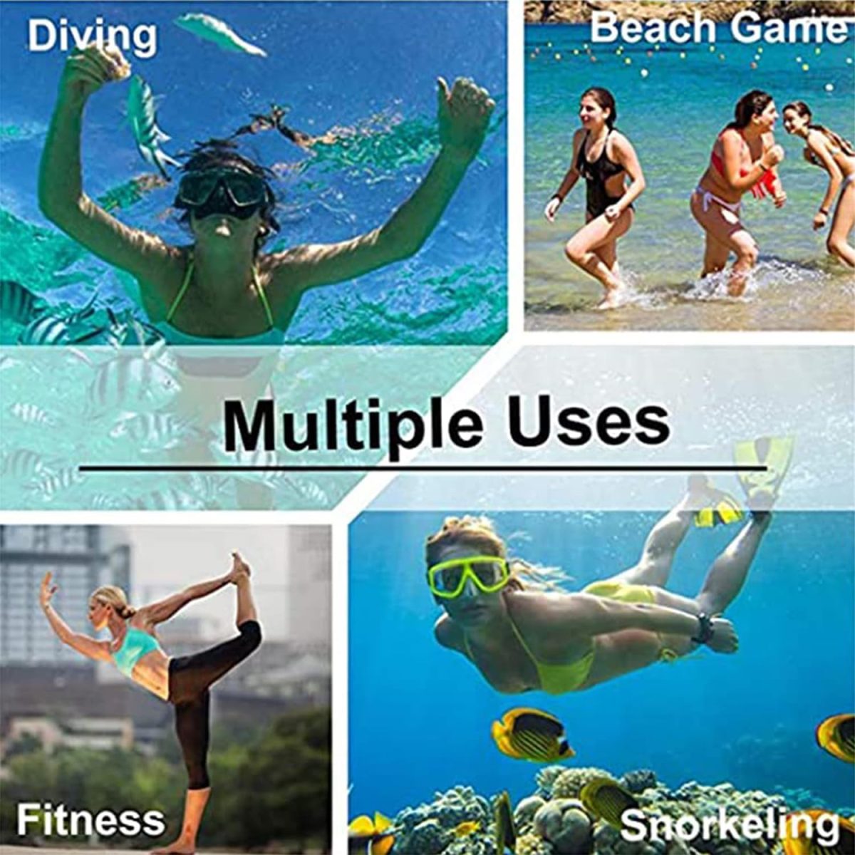 ⁦HI-FINE Water Shoes for Men and Women,Quick-Dry Barefoot Socks Snorkeling Shoes Water Socks for Outdoor Beach Swim Surf Walking Yoga⁩ - الصورة ⁦7⁩