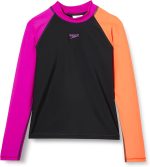 Speedo Girl's Camiseta Ajustada Essential Rash Guard Shirt